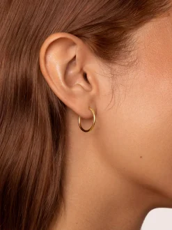 Pendientes Aro Maria S Acero Baño Oro