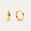 Pendientes Aro Maria XS Acero Baño Oro