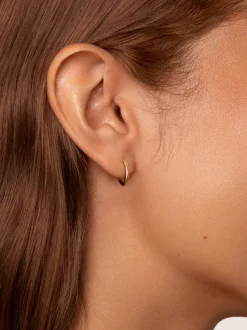 Pendientes Aro Maria XS Acero Baño Oro