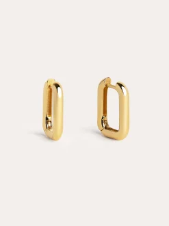 Pendientes Aro Mini Pipe Baño Oro