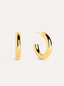 Pendientes Aro Mombasa Acero Baño Oro