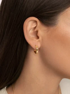 Pendientes Aro Nairo Acero Baño Oro