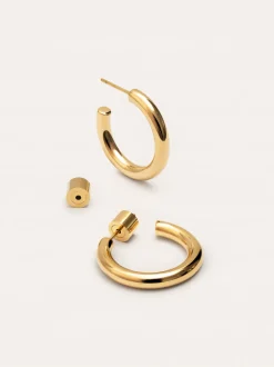 Pendientes Aro Nairobi Acero Baño Oro