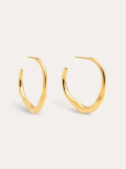 Pendientes Aro Odette Acero Baño Oro