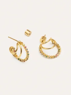Pendientes Aro Orbit Baño Oro