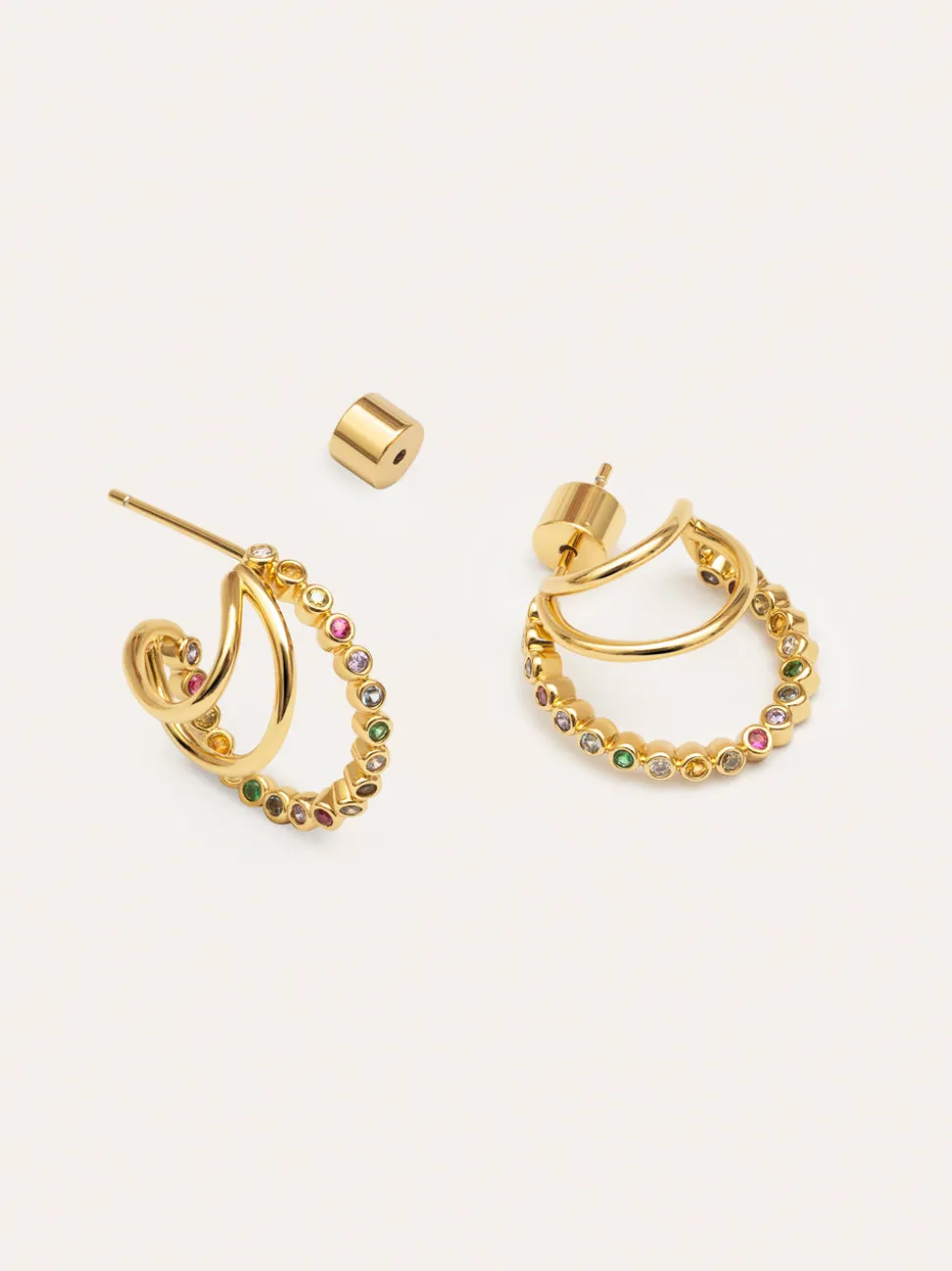 Pendientes Aro Orbit Baño Oro