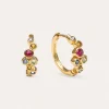Pendientes Aro Rainbow Bubbles S Baño Oro