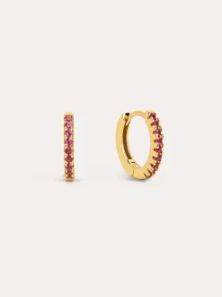 Pendientes Aro Raspberry Baño Oro
