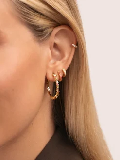 Pendientes Aro Raspberry Baño Oro