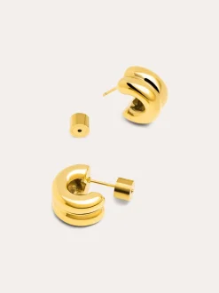 Pendientes Aro Shelly Acero Baño Oro