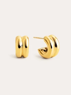 Pendientes Aro Shelly Acero Baño Oro
