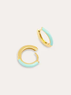 Pendientes Aro Sky Enamel Baño Oro