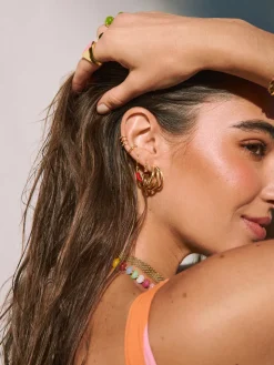 Pendientes Aro Triple Baño Oro