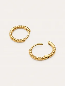 Pendientes Aro Twist Acero Baño Oro