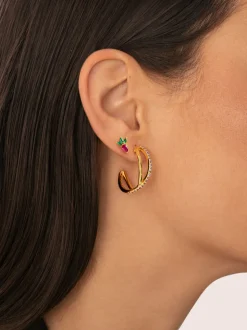 Pendientes Aro X Lavande Baño Oro