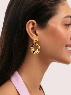 Pendientes Azores Sister Acero Baño Oro
