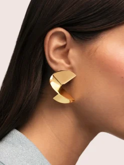 Pendientes Big Swirl Acero Baño Oro
