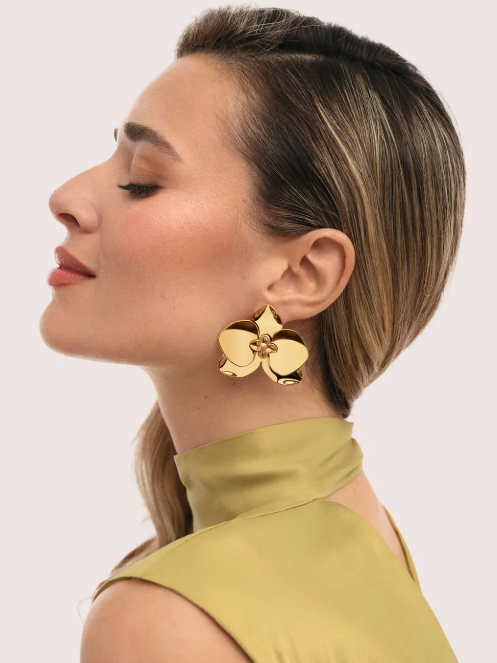 Pendientes Botanic Acero Baño Oro