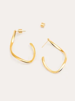 Pendientes Brisa Acero Baño Oro