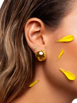 Pendientes Buttons Acero Baño Oro