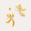 Pendientes Camila Acero Baño Oro
