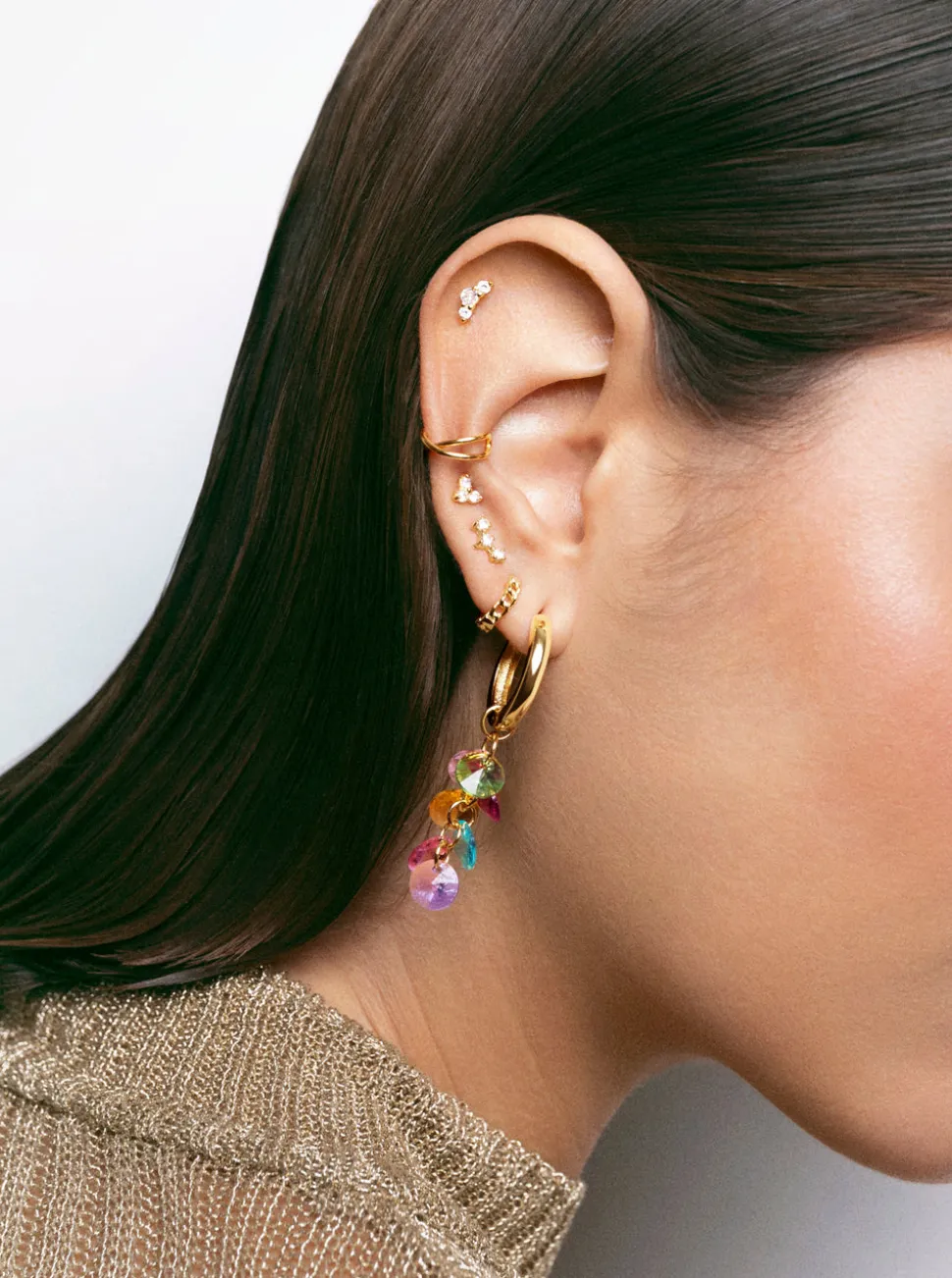 Pendientes Caramelo Colors Baño Oro
