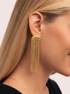 Pendientes Cleopatra Acero Baño Oro