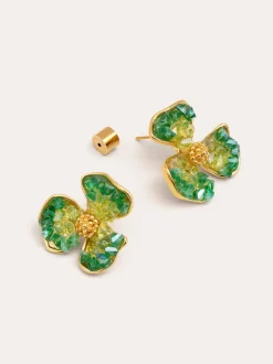 Pendientes Clover Baño Oro