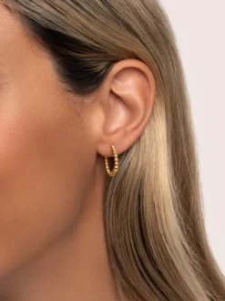 Pendientes Dana Dots Acero Baño Oro