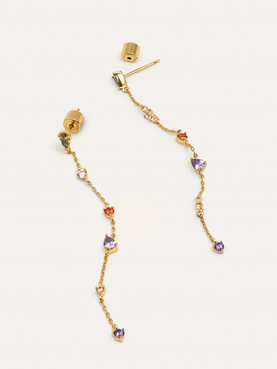 Pendientes Drop Glam Baño Oro