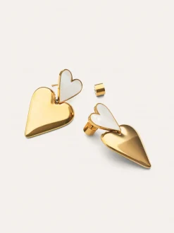 Pendientes Duo D'Amour Nácar Acero Baño Oro