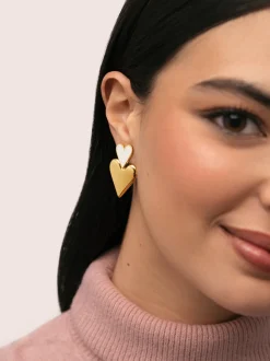 Pendientes Duo D'Amour Nácar Acero Baño Oro