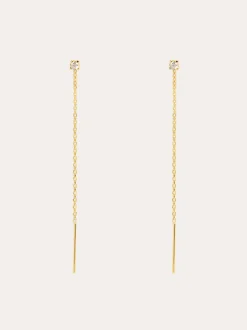 Pendientes Falling Spark Plata Baño Oro