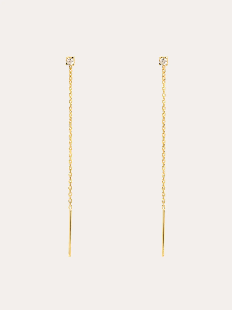 Pendientes Falling Spark Plata Baño Oro