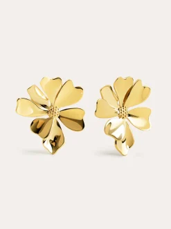 Pendientes Flower Spring Baño Oro