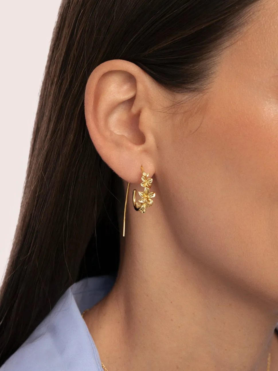 Pendientes Gladiolo Baño Oro
