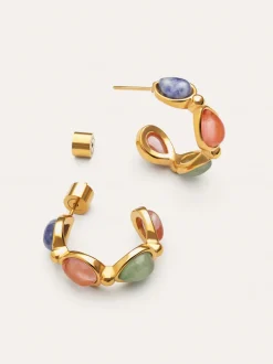 Pendientes Gota Stones Acero Baño Oro