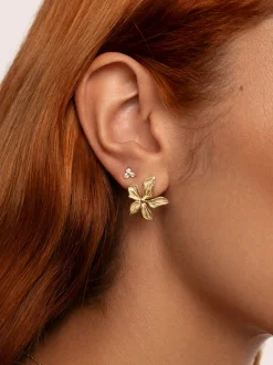 Pendientes Jasmine Acero Baño Oro