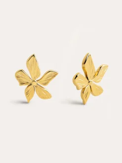Pendientes Jasmine Acero Baño Oro