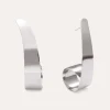 Pendientes Long Caracola Acero