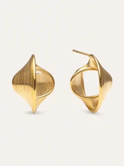Pendientes Mini Infinito Acero Baño Oro