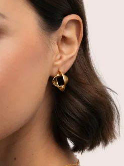 Pendientes Mini Infinito Acero Baño Oro