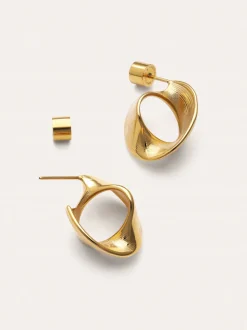 Pendientes Mini Infinito Acero Baño Oro