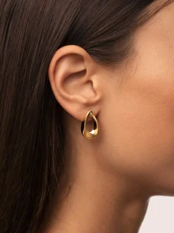 Pendientes Ona Acero Baño Oro