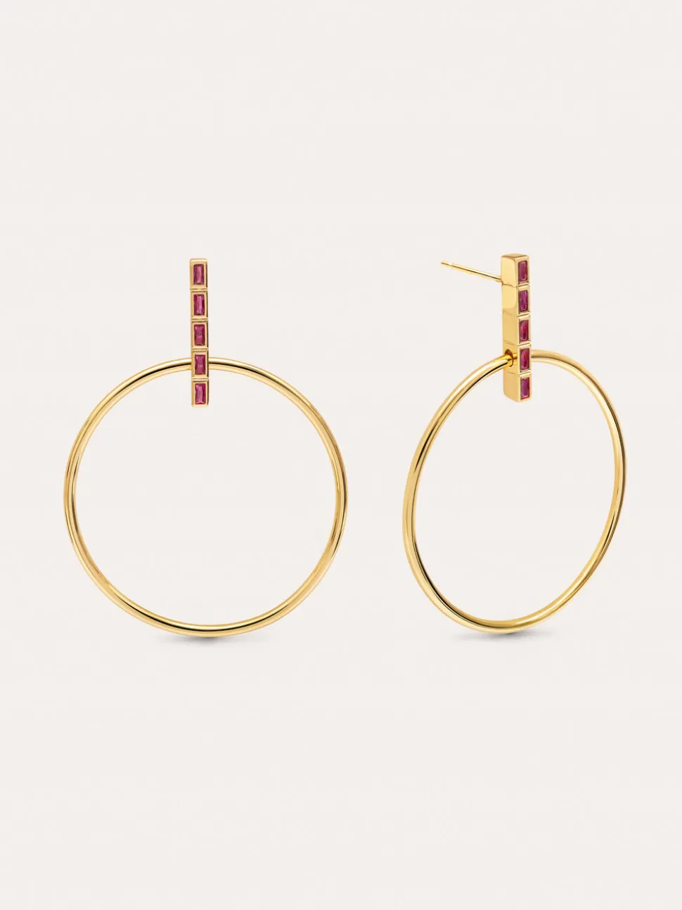 Pendientes Ophelia Rosa Baño Oro