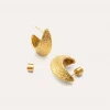 Pendientes Organic Shape Acero Baño Oro
