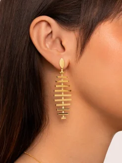 Pendientes Pacific Acero Baño Oro