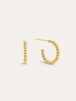 Pendientes Pebble Dots S Acero Baño Oro