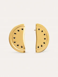 Pendientes Sandía Acero Baño Oro