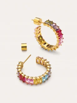 Pendientes Sia Berries Acero Baño Oro